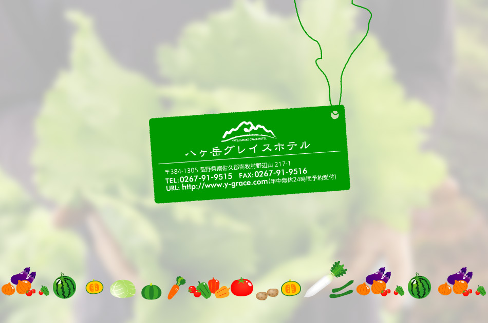 お問い合せ：八ヶ岳グレイスホテル／〒384-1305 長野県南佐久郡南牧村野辺山 217-1／TEL: 0267-91-9515　FAX: 0267-91-9516／URL: http://www.y-grace.com（年中無休24時間予約受付）